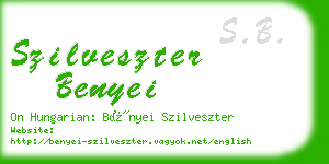 szilveszter benyei business card